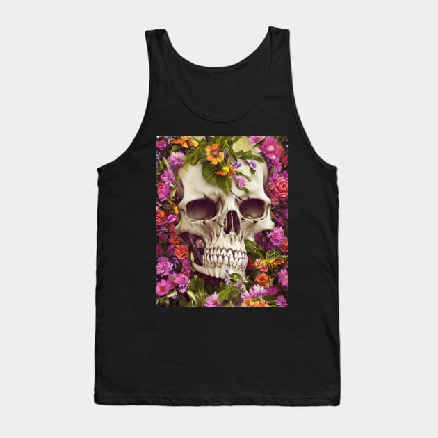 Bones and Botany Tank Top by levelsart